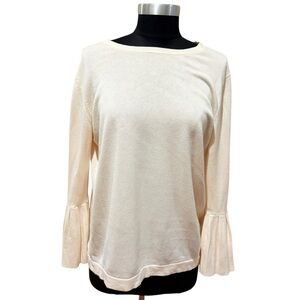 Banana Republic pleated bell-sleeve knit sweater size L